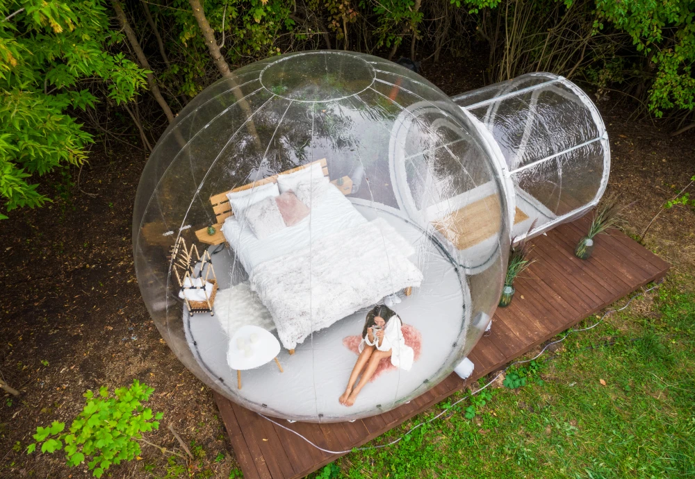 outdoor single tunnel inflatable bubble camping tent
